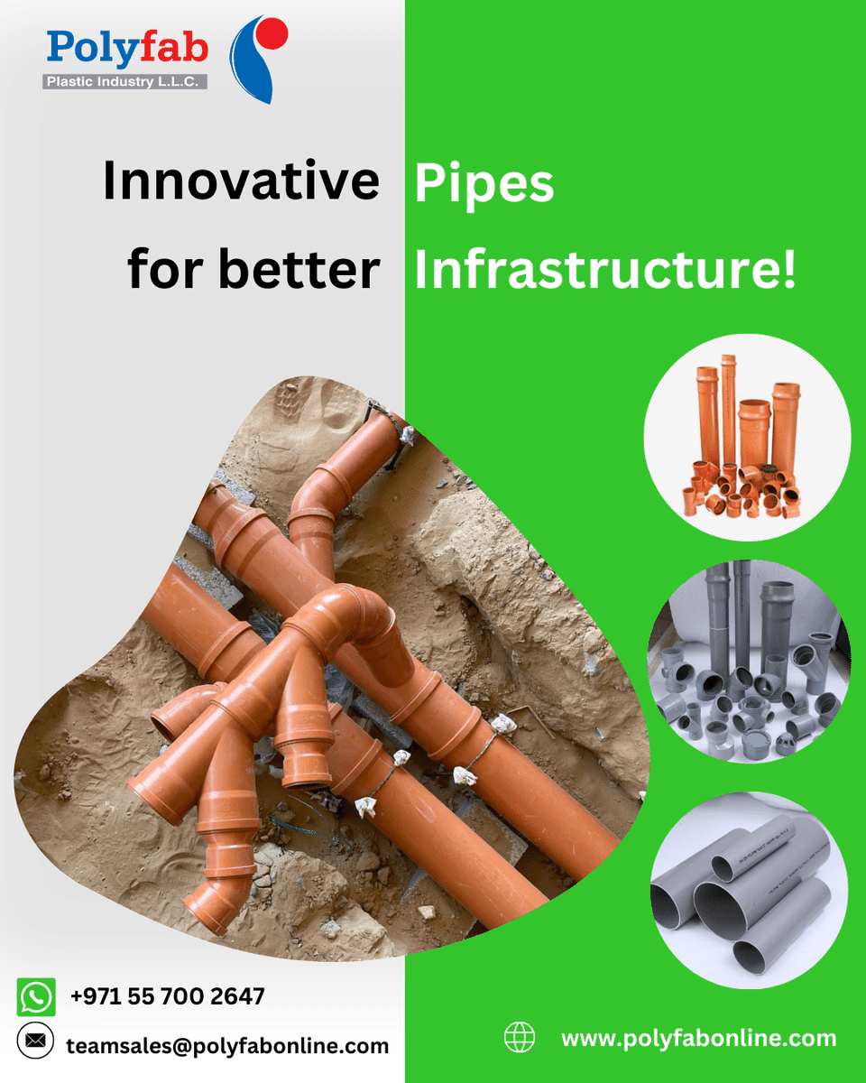 Innovative Pipes for Better Infrastructure!

Please visit our website to know more about our products.

For enquiry please visit: polyfabonline.com

#pvc #upvc #pressurepipes #water #waterpipes #irrigation #industrialpipes #sewagepipes #sewage #pvcpipes #mep
