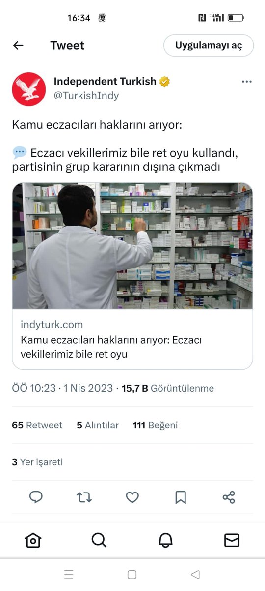 Artık bizim Eczacı olduğu halde mesleğini hiç düşünmeyen,tasarıya hayır diyen Milletvekili meslektaşlarımız ve Sağlık Bakanlığına yoğunlaşma zamanı,sadece Hekim ve Diş Hekimi sağlığa yeter diyen bir zihniyetle mücadele zamanı, Eczacı Odası,TEB birlikte başaracağız.#eczacisizolmaz