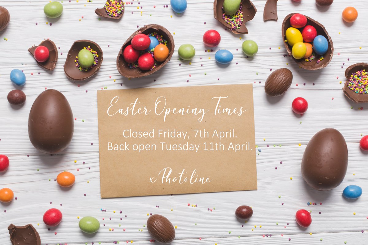 Photoline4Print's tweet photo. For any last minute print jobs this week please factor into your deadlines that Photoline will be closed Friday, 7th April and back open Tuesday, 11th April 

x Team Photoline https://t.co/85wGrGmHf1