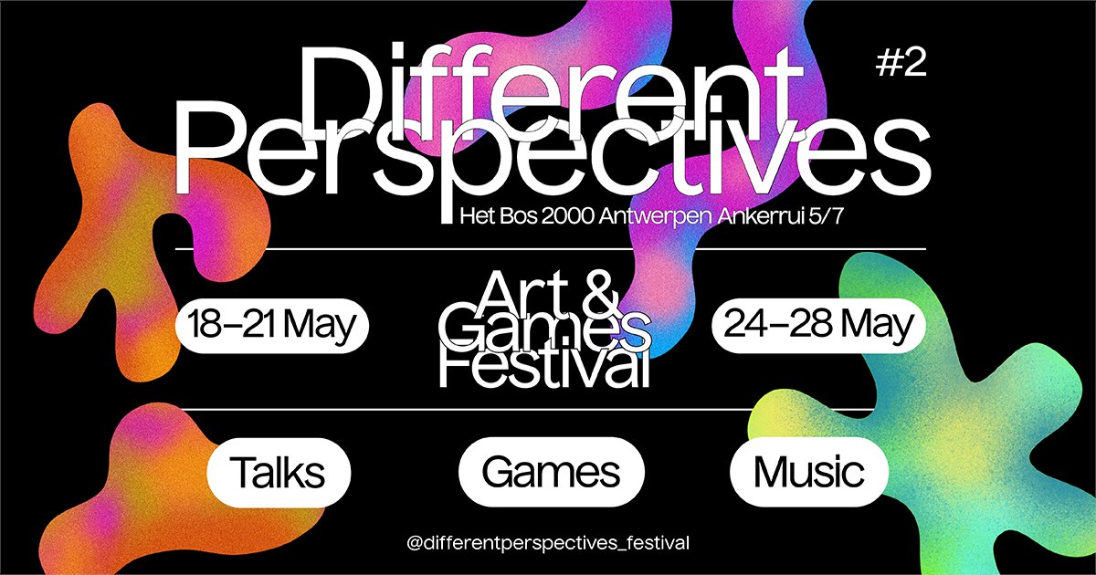 The next edition of Different Perspectives Art Games Festival is coming up.

Highlights what games as a cultural medium can do and aims to inspire by presenting, meeting &amp; creating games 

Link below ↓