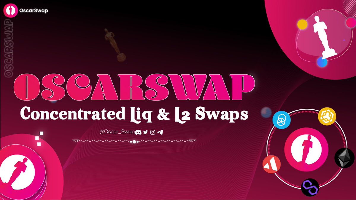 Oscar_Swap's tweet image. 🏆Oscarswap #1 DEX on #Arbitrum 

👉 Low trx fee💰
👉High yield⚡️
👉Concentrated Liq. &amp;amp; L2 Swaps

#Oscarswap #Oscar #ARB #Arbitrum #Dex #CEX #Ethereum #DeFi