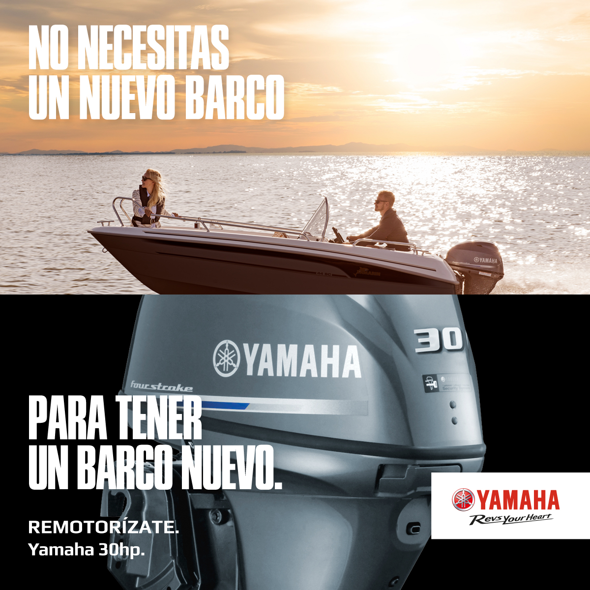CatamaranCenter's tweet image. ¡Estrena barco con la campaña de remotorización de Yamaha!
Ahora puedes cambiar tu viejo motor con una sobretasación de hasta 3.386€ y disfruta este verano con un barco nuevo. ¡Ven a informarte!
#Remotorizacion #Yamaha #RevsYourHeart #EmpoweredbyYamaha #fuerabordas