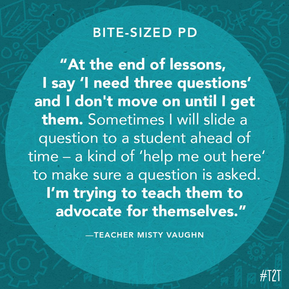 How do you teach your Ss to self-advocate?