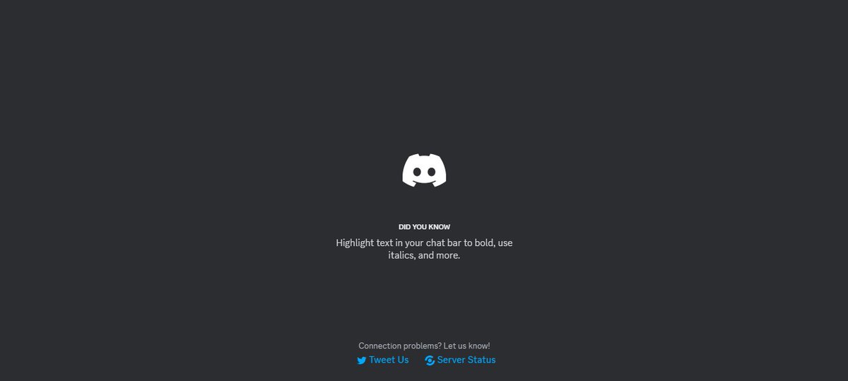 YearTech1's tweet photo. @discord Hello! Is discord down or something? It just keeps loading for me. https://t.co/H3x44KjI2F
