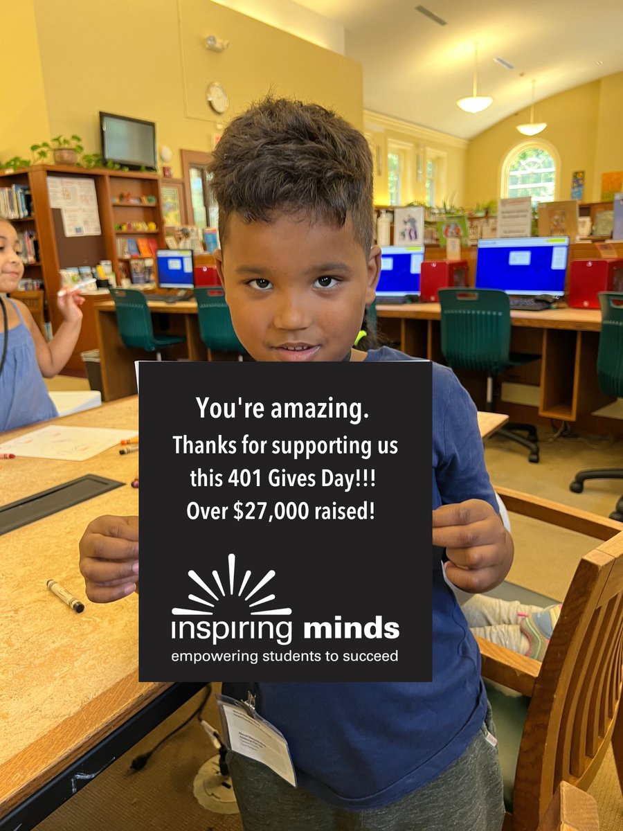 We did it!  Thanks for helping us crush our goal this #401Gives weekend.