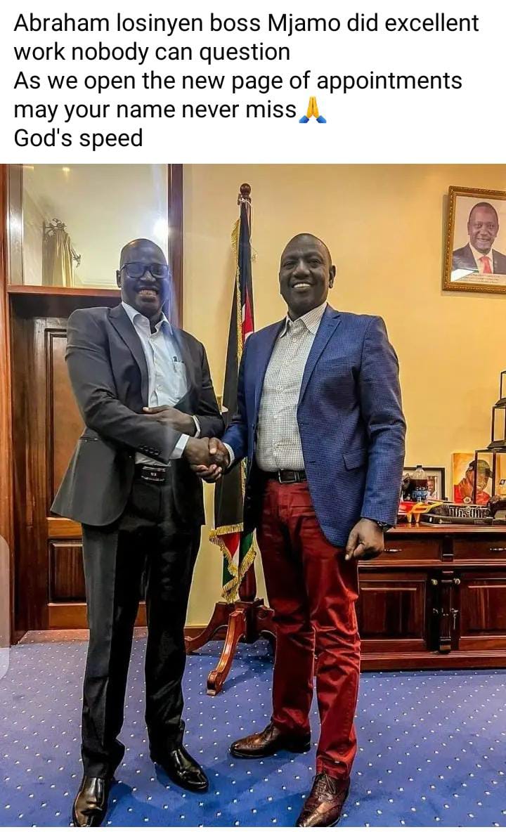 Sesmoh71's tweet photo. @WilliamsRuto , @rigathi 

Remember Abraham Losinyen in forthcoming appointment https://t.co/SlCD1C6nqE