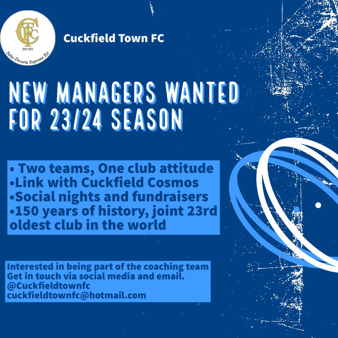 Cuckfield Town FC (@cuckfieldtownfc) on Twitter photo The Mighty Whitebellies need you! Our great club is soon celebrating 150 years and being the joint 23rd oldest club in the world, we know a little about community football. Currently, we have 2 squads playing in the Mid Sussex League. <a href="/midsussexleague/">Official Mid Sussex Football League ⚽️</a> <a href="/SussexCountyFA/">Sussex County FA ⚽️</a> The Mighty Whitebellies need you! Our great club is soon celebrating 150 years and being the joint 23rd oldest club in the world, we know a little about community football. Currently, we have 2 squads playing in the Mid Sussex League. <a href="/midsussexleague/">Official Mid Sussex Football League ⚽️</a> <a href="/SussexCountyFA/">Sussex County FA ⚽️</a>
