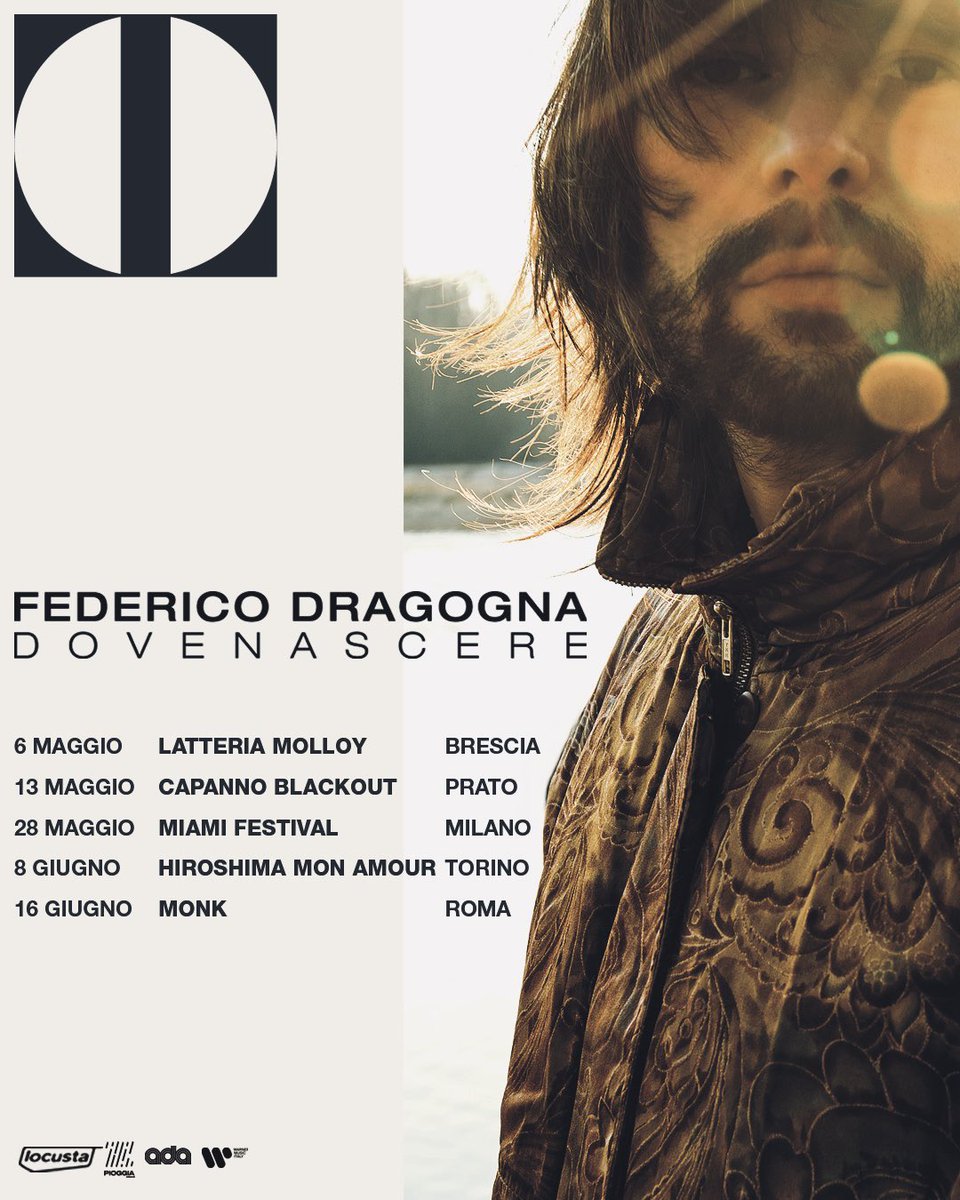 All’orizzonte, il mio primo disco. 
Un passo più in lá, i primi concerti. 
Trovate i biglietti qui: 

locusta.net/eventi/federic…