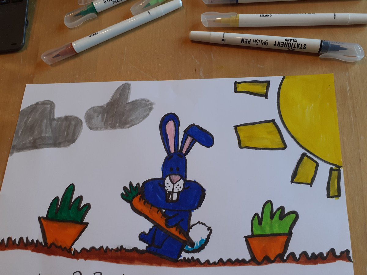 Day 2 of the Easter holidays and my son has already had fun following <a href="/RobBiddulph/">Rob Biddulph</a> Easter-themed #DrawWithRob bunny, complete with extra carrots!