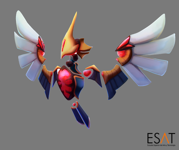 Do you love the chirp of birds in the morning? Then you will love the next creation of the 𝐀𝐫𝐜𝐚𝐧𝐢𝐬𝐭. We introduce you to Liv, designed by <a href="/Clara_Selusi/">Clara Selusi</a> at <a href="/ESAT_Valencia/">ESAT</a>.

Liv patrols the skies of the city and it will not hesitate to charge at you.

#art #gamedev