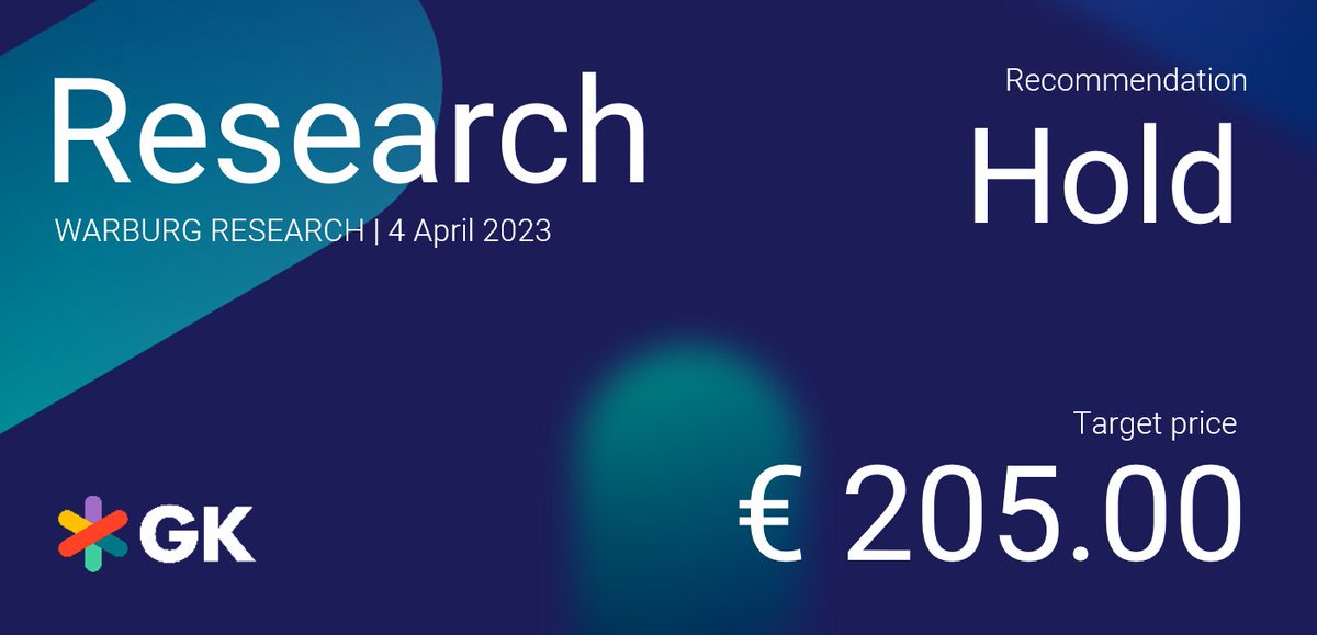 The new Warburg Research is online investor.gk-software.com/en/publication…
Target price is at 205.00 EUR! We are rated HOLD according to Warburg Research!

#GK #retailinnovators #analystestimates #investorrelations #retailtechnology #warburgresearch