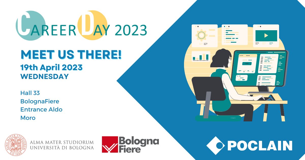 Poclain's tweet photo. 🎓 Poclain is committed to helping #students discover the various career opportunities in our industry .

We will participate in Alma Mater Studiorum - Università di Bologna Career Day 2023, organized by @FiereBologna.

Meet us there!

#university #careerdayunibo #student

@Unibo https://t.co/g1wZHFQyT1