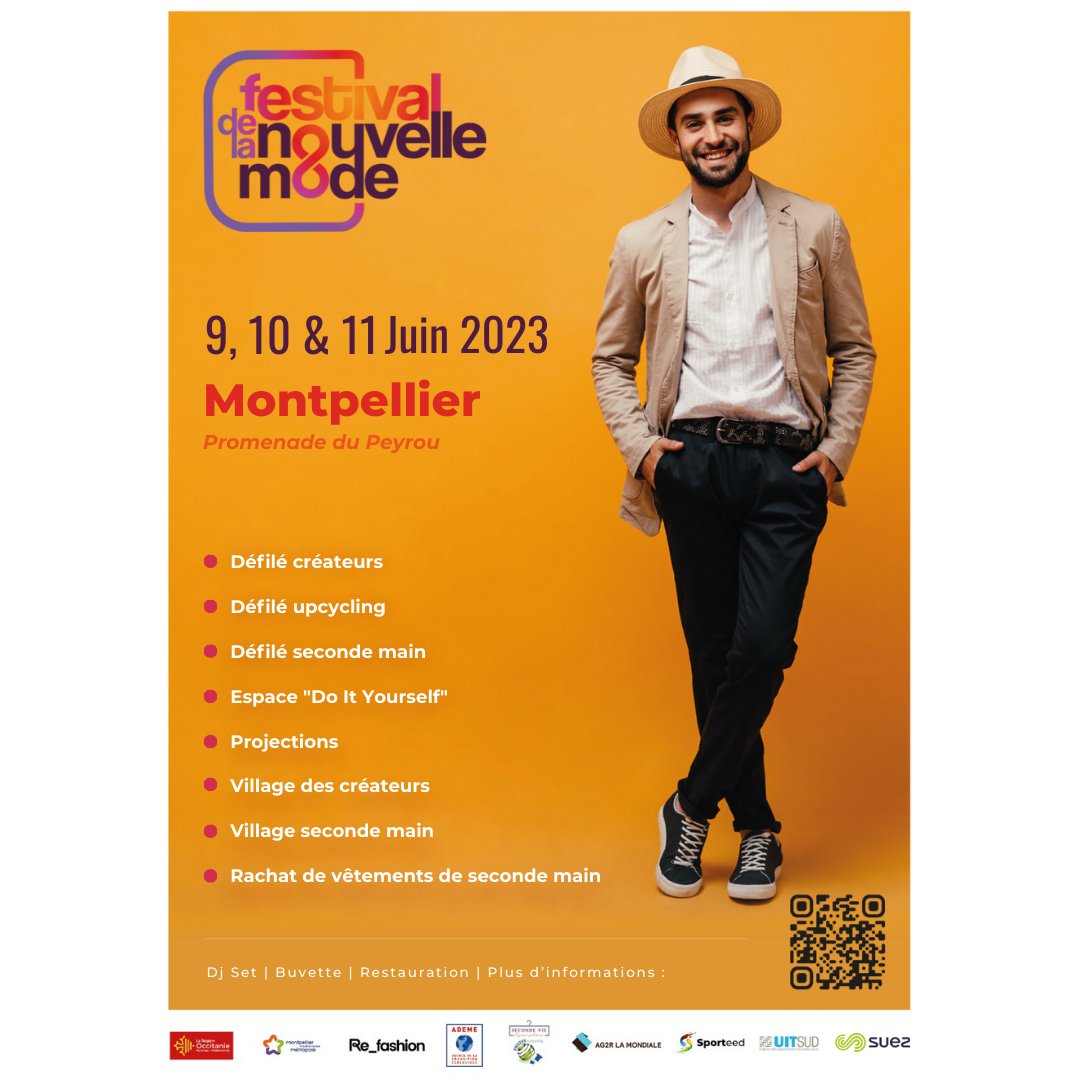 #CMMTP
1/2
🗣 Conférences, débats, ateliers de sensibilisation…
👗👖 <a href="/montpellier_/">Ville de Montpellier</a> s’engage au côté de <a href="/RecyclOcc/">Recycl'Occ Textile</a> pour mobiliser, sensibiliser et lutter contre la #FastFashion (mode jetable) en organisant le Festival de la Nouvelle Mode.