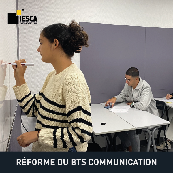 iescaecole's tweet image. Fixé par l'arrêté du 19 décembre 2022, le nouveau référenteil du BTS Communication entrera en vigueur en septembre 2023. Qu'est-ce qui attend alors nos futurs étudiants ? ▶️iesca.fr/blog/zoom-sur-… #btscommunication #ecoleiesca #reforme #referentiel #blocsdecompétences #epreuves