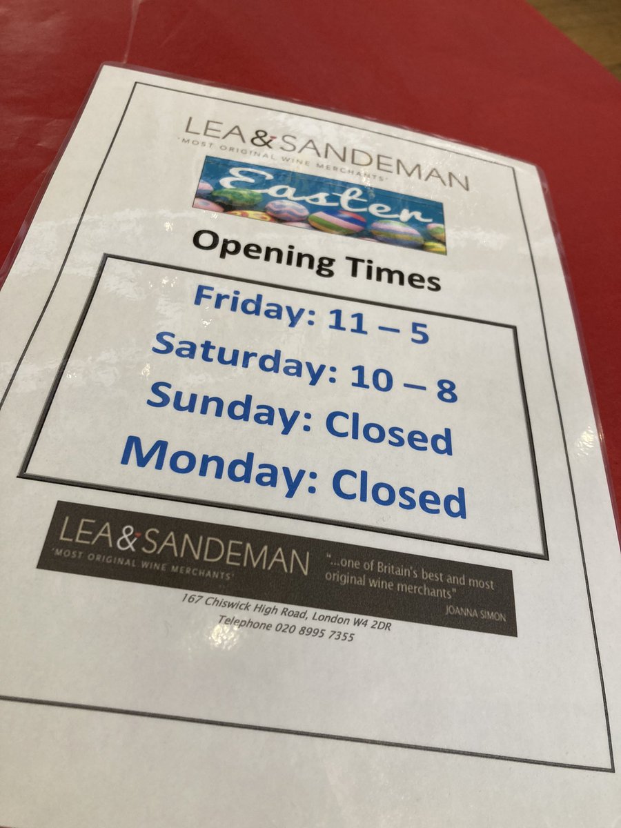 Lea & Sandeman W4 tweet media