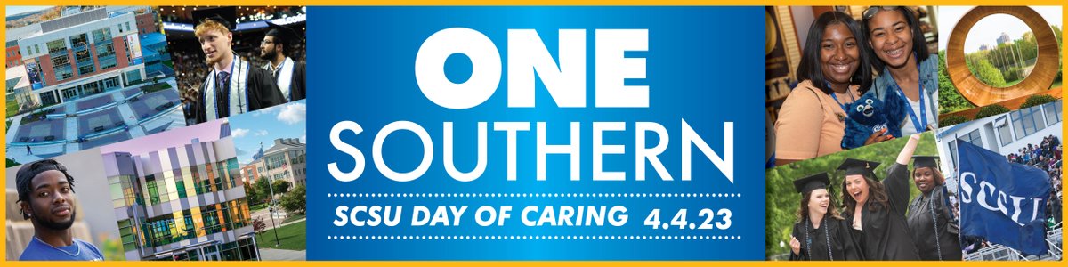 SCSU's tweet photo. ๐ ๐ฆ We're excited to kick off our 8th annual Day of Caring! Whatever you support on #SCSUDayofCaring, thank you for impacting the future of Southern.
๐ฒ Tune in to our stories for a number of exciting announcements!
#ONESouthern
Make your gift now: https://t.co/eyfGXeSqu9 https://t.co/4ch5unpJS3