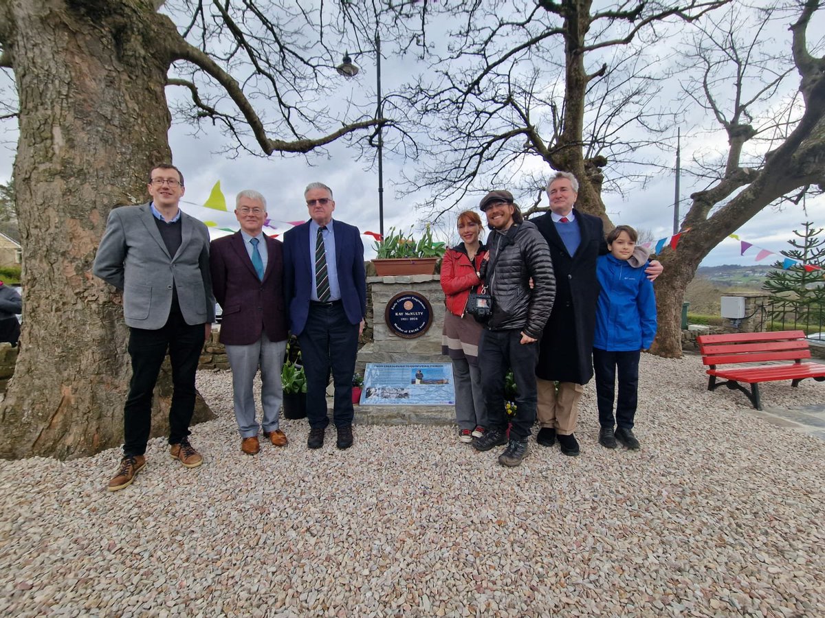 A great day remembering Kay McNulty in her birthplace of Creeslough. 

Huge thanks to everyone who assisted with and attended our event. 

Community spirit in action if I ever saw it!  

Monument unveiled - a legacy honoured. 

Stop and have a look if yer passing! 

#Donegal 🟨🟩