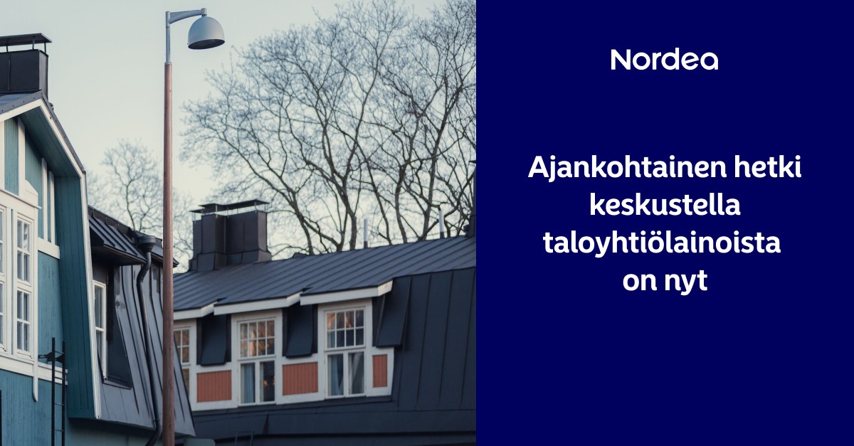 vaisanne's tweet photo. Nordean Maiju Hinno ja Klaus Westerlund kertovat, miten kannattaa varautua tuleviin taloyhtiölainojen koronnousuihin. Lue lisää: https://t.co/ItiBIVGQzg #myNordea https://t.co/Vf4OzJp0LZ