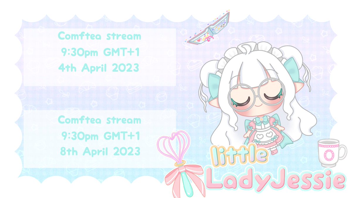 LittleLadyJessi's tweet photo. I will be streaming a couple of times this week  please see Twitch schedule for localized time zones! have a comftea week! 
https://t.co/l1Q89FIeik
#Vtuber #kawaii https://t.co/7MNpwAhuib