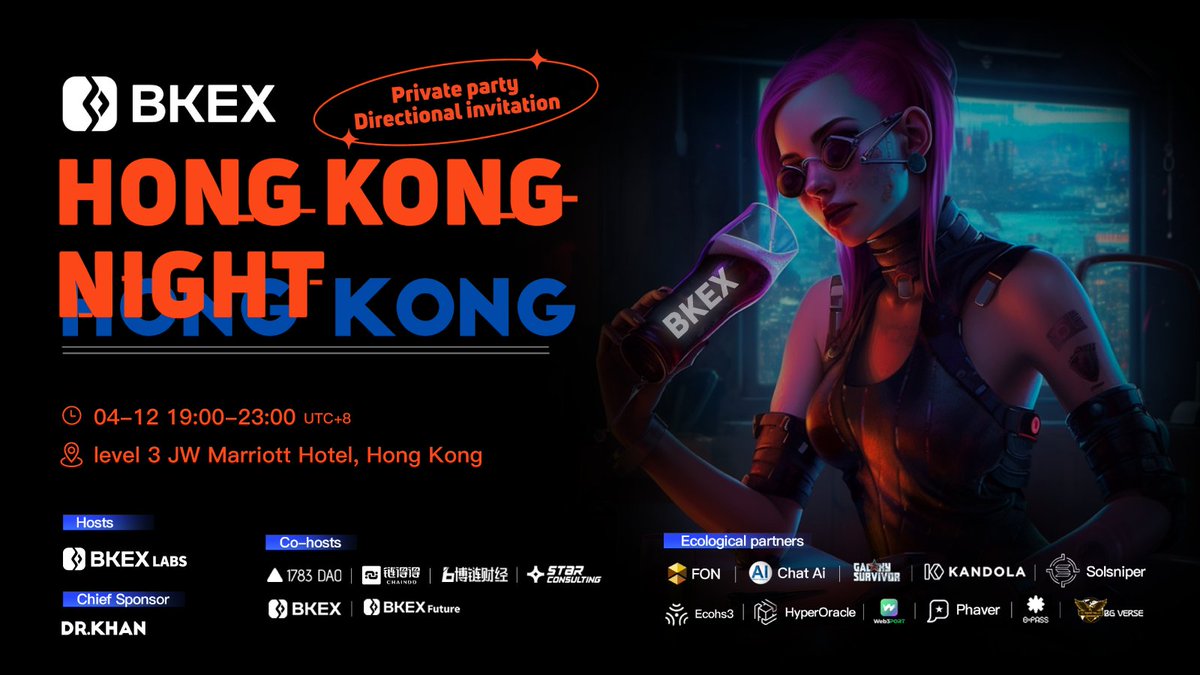 BKEXGlobal's tweet photo. Join #BKEX HONG KONG NIGHT #Giveaway 

Time: 19:00 04/04 - 19:00 04/11 (UTC+8)
Click the link to complete tasks: https://t.co/oa7qBqOFvq

5 winners will share 100 #USDT https://t.co/fr0w8Bf2J4
