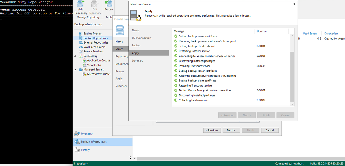 Seems like veeamhubrepo manager is working fine with Ubuntu 22.04 LTS and #Veeam B&amp;R v12 #smoketest /cc: <a href="/poulpreben/">poulpreben</a>