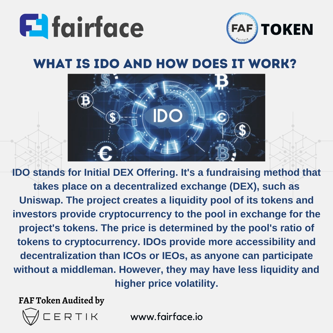 FAFToken's tweet photo. What is IDO and How Does it Work?
Make Customers Fall in love with your business with Fairface
Fairface Powered By FAF Tokens On DeFi Network.
#dex #cryptocurrency #defi #blockchain #crypto #dexter #bitcoin #ethereum #kotlc #fitzvacker #bianavacker https://t.co/IZNyLj56sq