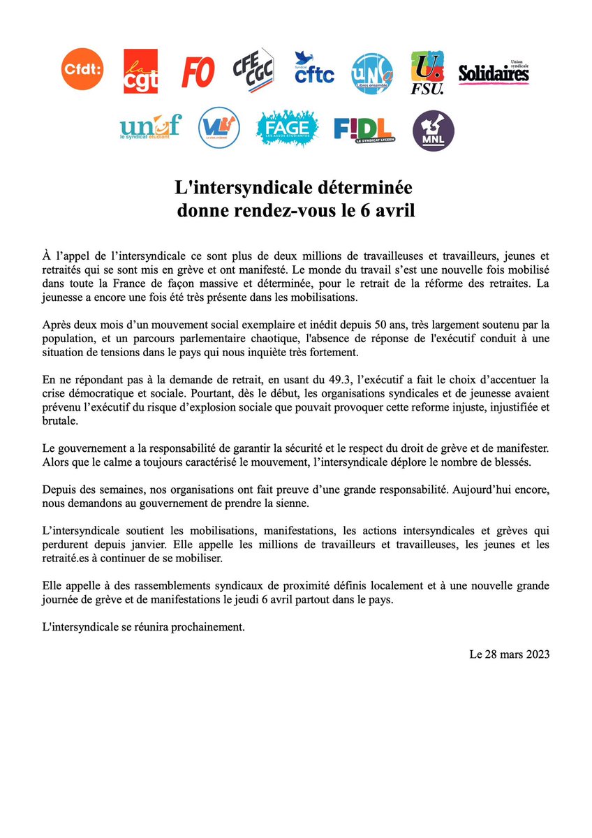 CFDTPaca's tweet photo. L’intersyndicale appelle à une forte mobilisation le 6 avril, pour dire #64AnsCestNon !
La liste des principaux points de rendez-vous en #PACA ci-dessous 👇  Nous vous attendons aux côtés des équipes @CFDT 💪 https://t.co/GWphEL5jhP