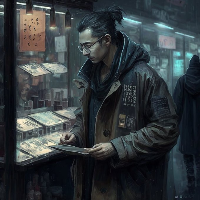 Some #midjourney output for inspiration for my Cyberpunk Night Market online store... https://t.co/F<a href="/tag/midjourney"class="tags">#midjourney</a>