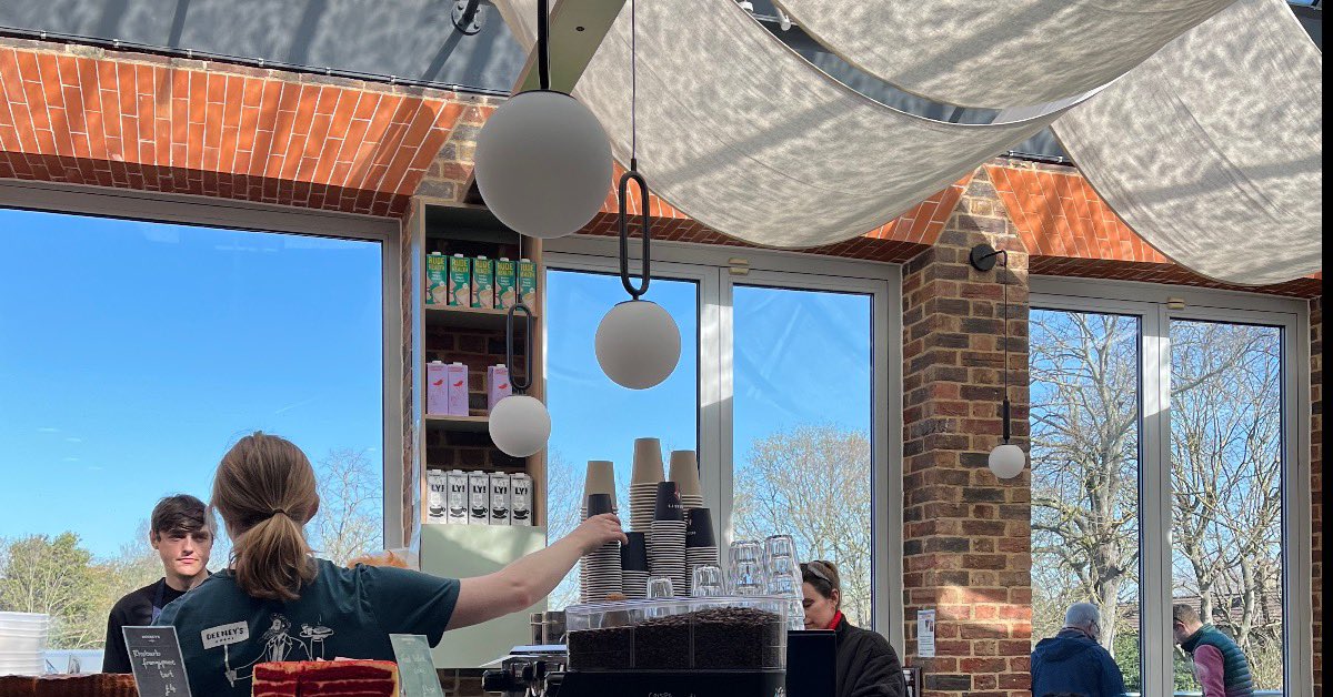 The sun is shining through the café windows and it’s finally time to enjoy coffee and pastries on the terrace again ☕️☀️ with the lovely <a href="/deeneys/">Deeney's</a> team