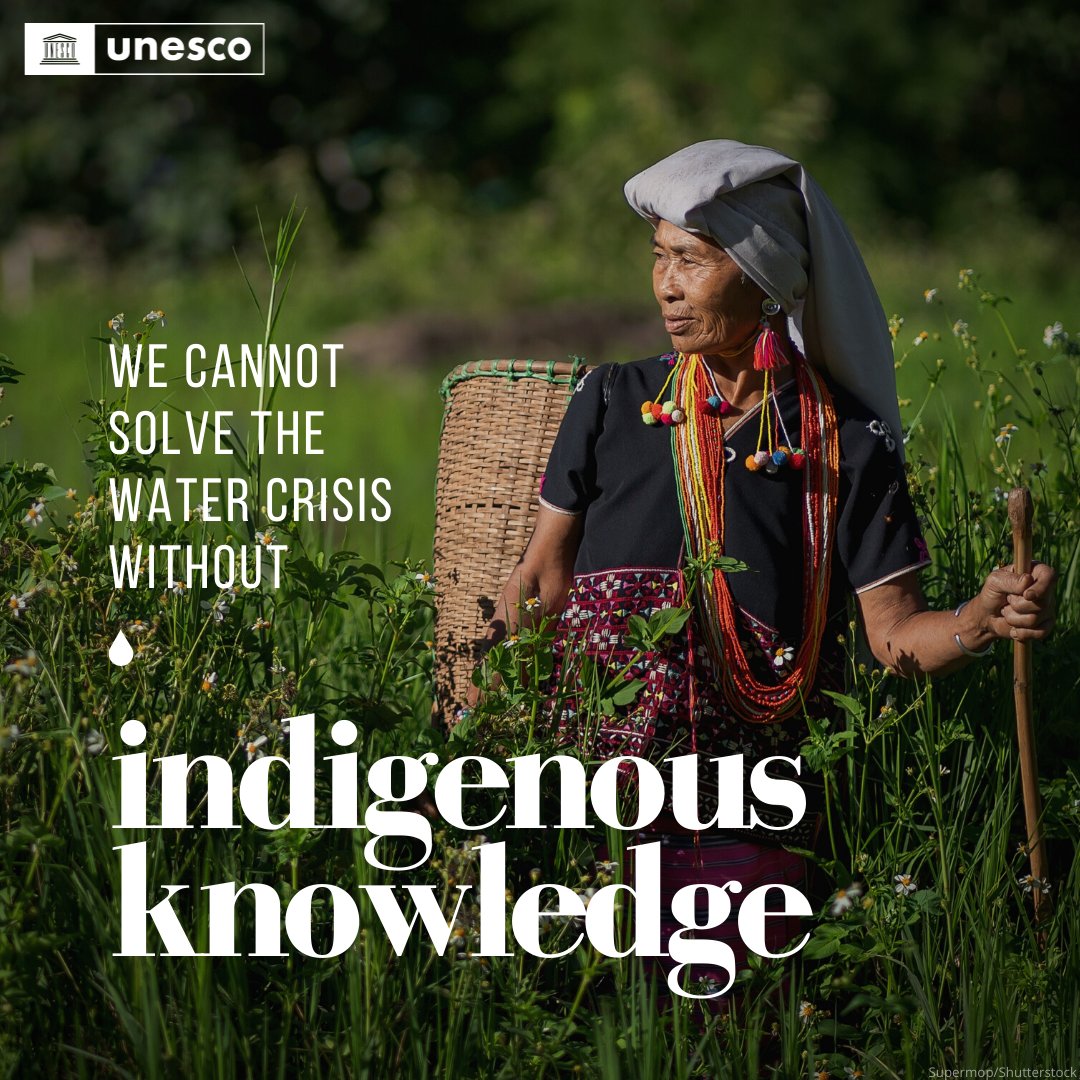 unescoWATER's tweet photo. #Didyouknow that Indigenous Peoples have been managing &amp; governing water for ages.

Indigenous knowledge has contributed to the development of water management practices that are sustainable &amp; based on the principles of stewardship, conservation &amp; equity.

https://t.co/Xfe6Q4VHMA https://t.co/ntDJNRc2nW