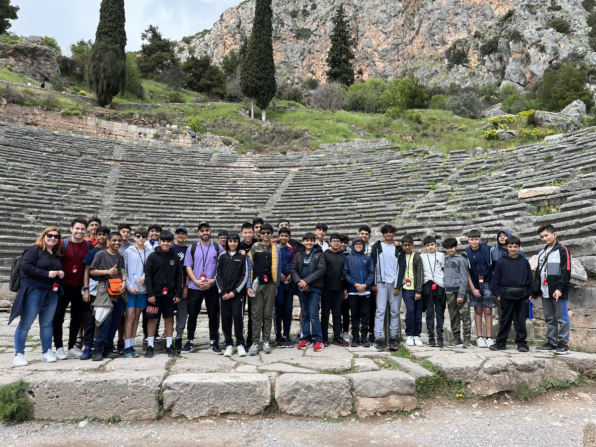 OrleyFarmSchool's tweet photo. We’ve had a great day so far exploring the ancient sights and museum in Delphi #OFSCuriosity #OFSClassics #prepschools #schoolsinharrow https://t.co/BIlAjKg78e