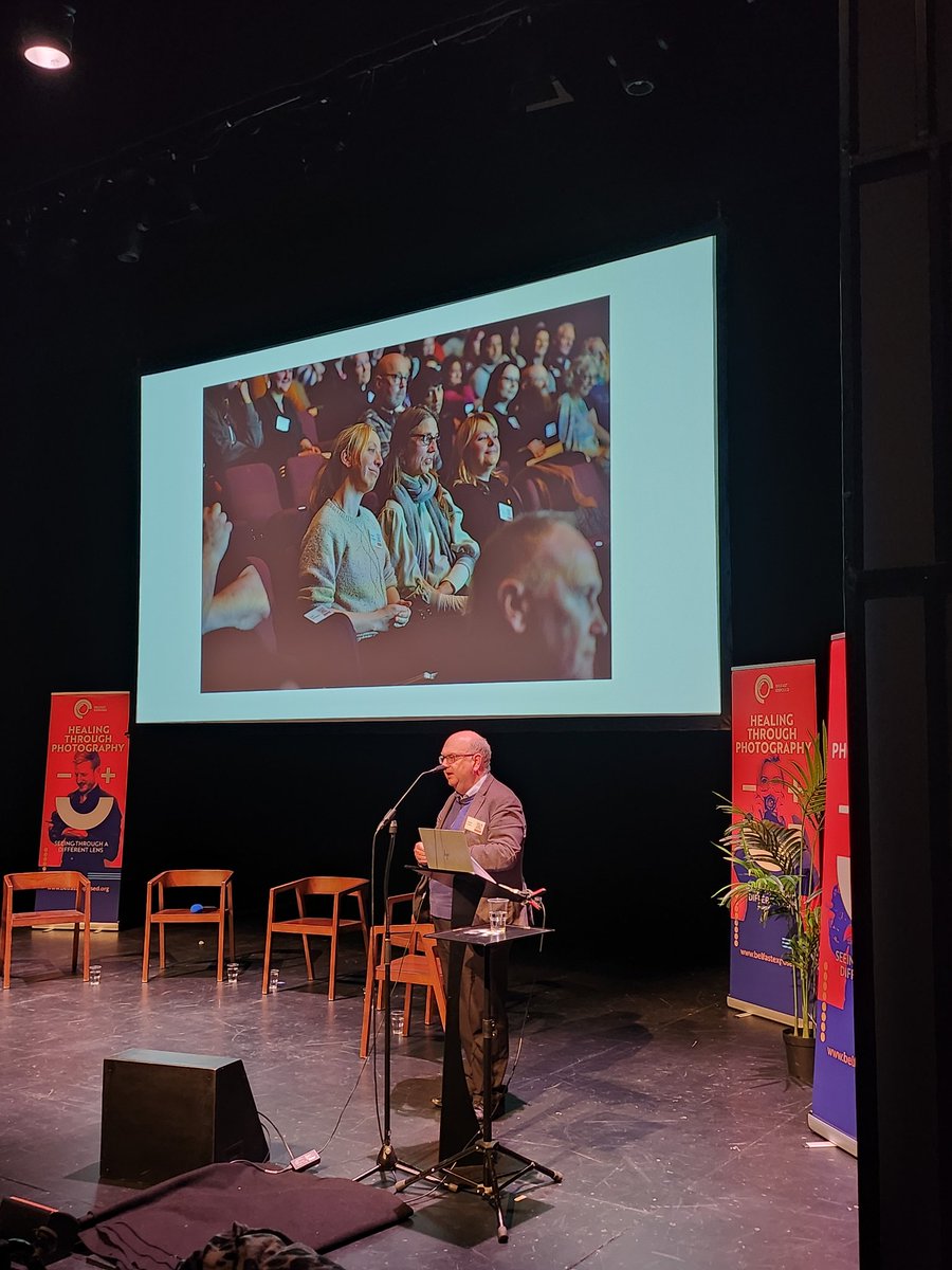 "It's photography! Imagine what you can do with it! ... There's enormous amounts of work happening in the arts sector on mental health, but it's not publicised enough!"

~ David Cutler of @Baring_Found, key funder of our Healing Through Photography Conference