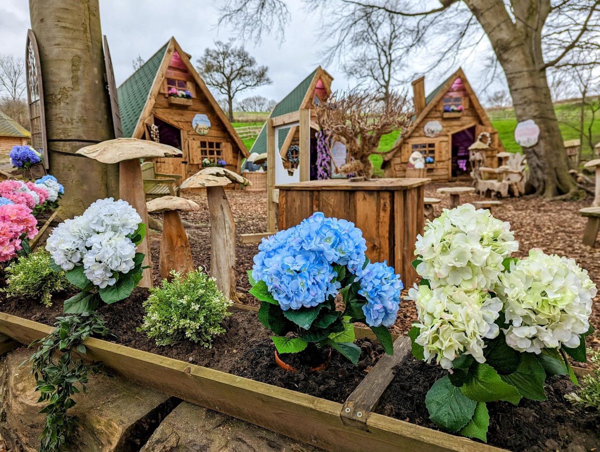TimberTeamUK's tweet photo. Exciting news! Timber Team UK's beautifully crafted witch houses and gazebos will be used for an Easter event. Get ready for a magical and enchanting experience! 🐰🌸🧙‍♀️ 

@Mothershiptons 

Thank you to @YorkshireTots for sharing these images with us

#timberteamuk #easterevent https://t.co/ocxeMATHI4
