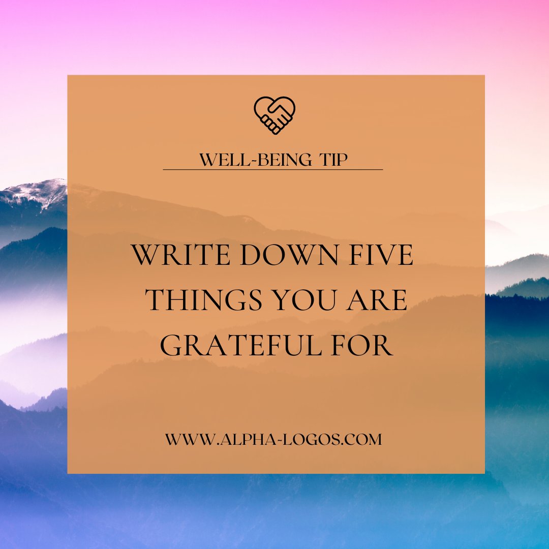 AlphaLogosCoach's tweet image. Need a quick pick-me-up? ⬆️

Try writing down five things you're grateful for. This can help when you're in a funk and can also help keep your outlook positive long term!

#BeginwithMindset #LeadershipCoach #HealthyWorkplace #Happiness