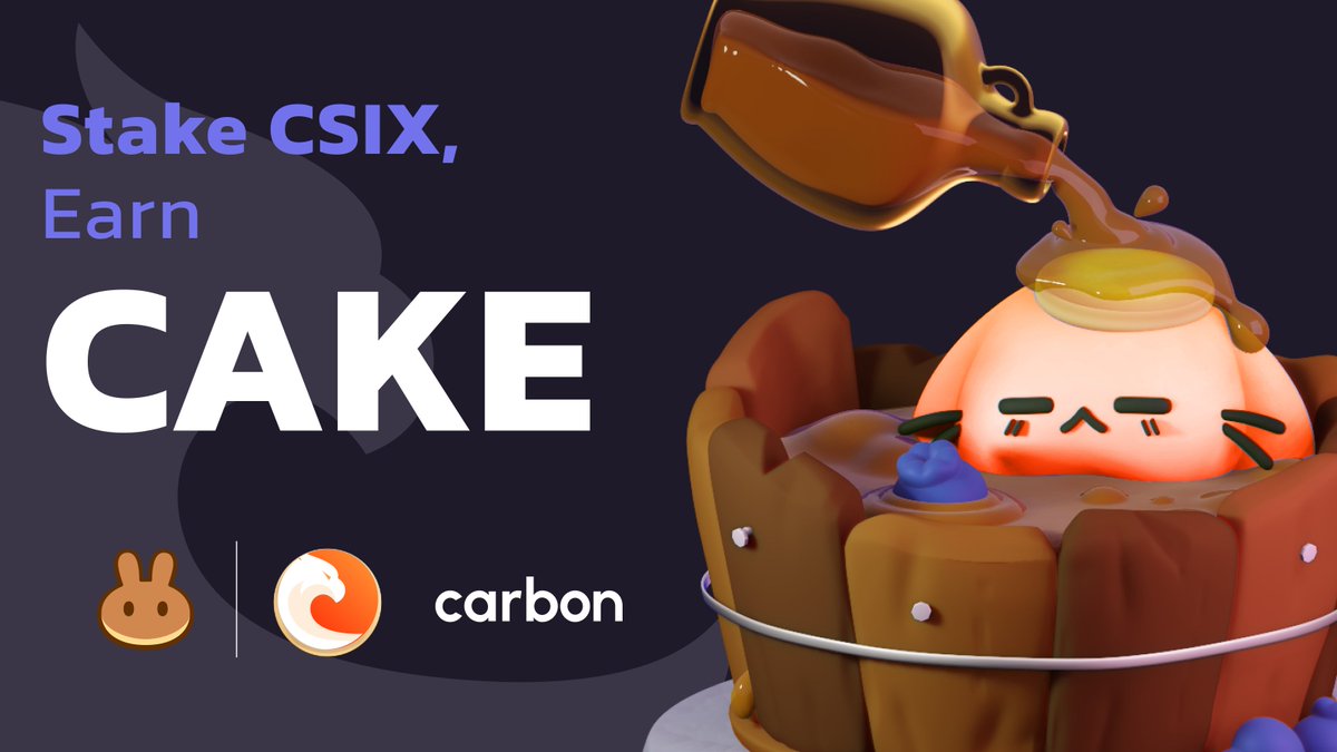 PancakeSwap's tweet photo. We are proud to announce a new Syrup Pool with Carbon (@trycarbonio)

🥞Stake $CSIX to earn $CAKE

⏰ Starts: 4 Apr 11:00 UTC

ℹ️Good news for CSIX hodlers! Carbon will market-buy CAKE to distribute via this syrup pool. Be assured, no CAKE was used from PCS treasury

Learn more⬇️ https://t.co/78IpIeSl9H