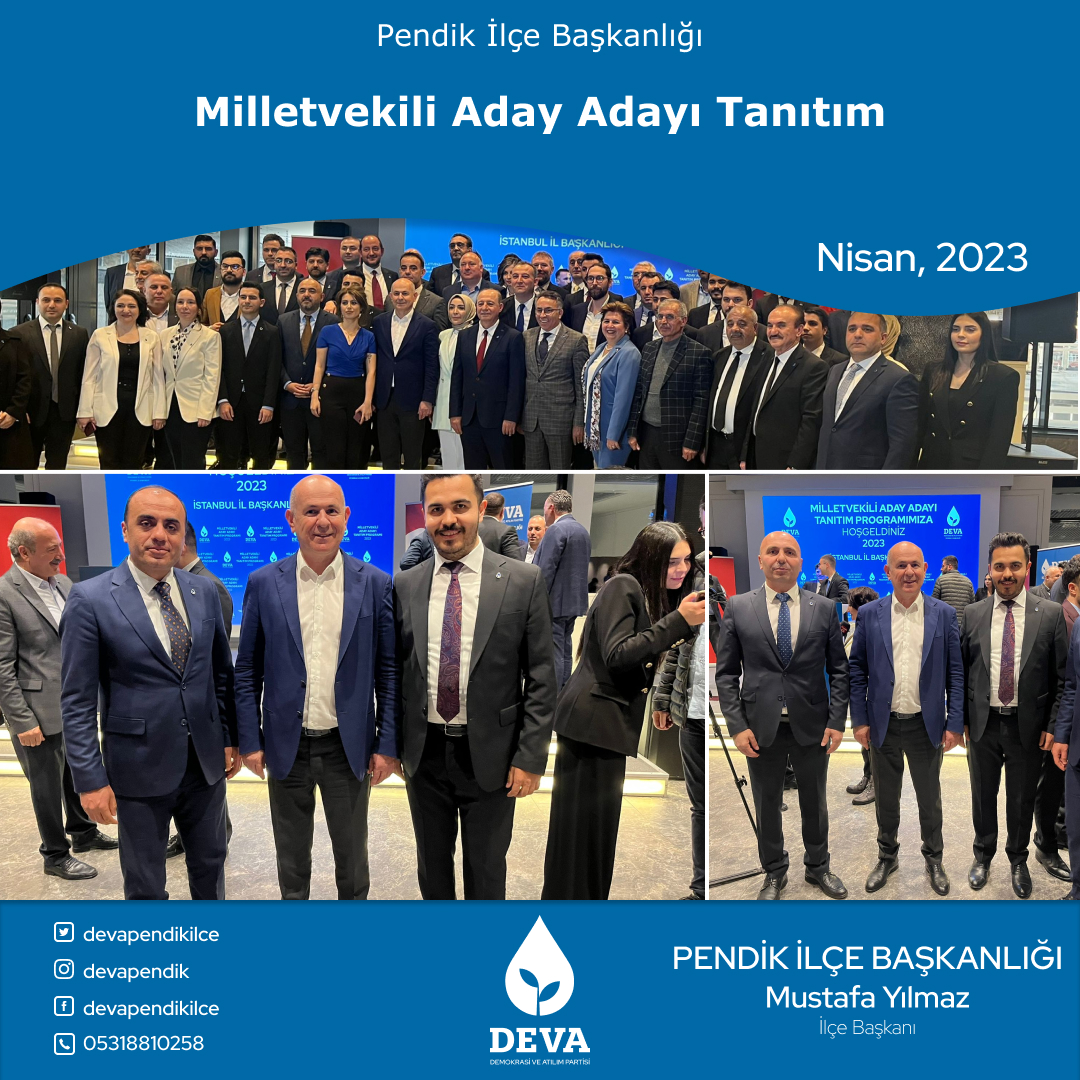 DevaPendikIlce's tweet photo. #DevaPartisi Pendik olarak İlçemiz Milletvekili Aday Adaylarımız Kurucu İlçe Başkanımız Sn.Ersin Demir ve Kurucu YK üyemiz Sn.Seyit Ahmet Şahin ile İl Başkanlığımızın organize ettiği Milletvekili Aday Adayları Tanıtım Programına katıldık.
#deva #AliBabacan #pendik #seçim2023 https://t.co/0A6oiEofwW