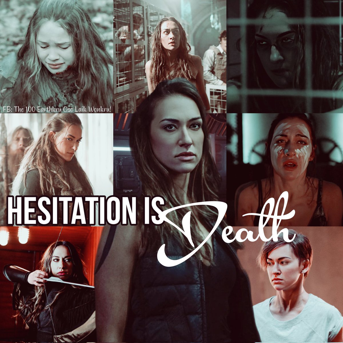 T100FanForever's tweet photo. A little edit I made. ✨️ 

'Hesitation is death.'

#The100 #Echo #Ash #myedit https://t.co/b31Shyb6FR