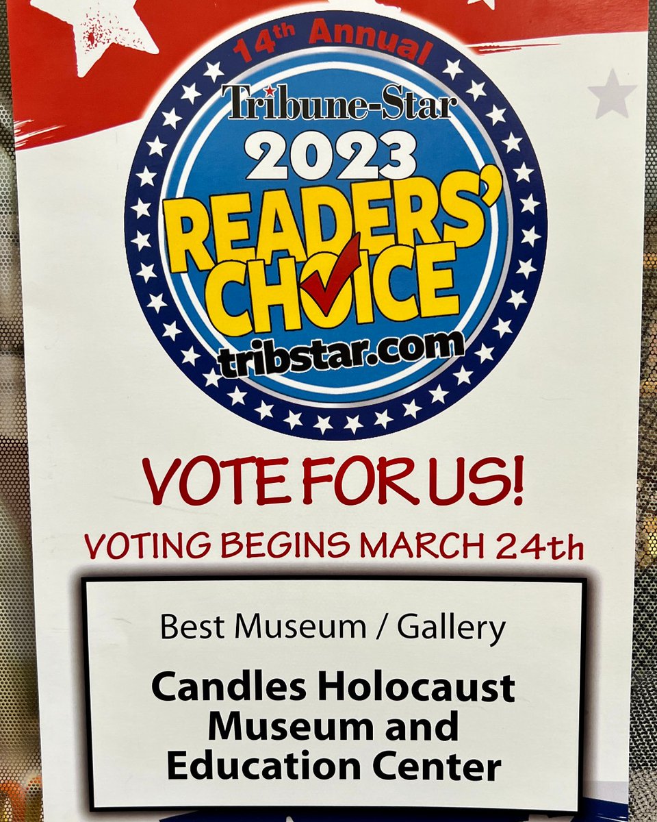 Today is the final day to vote for your local favorites. CANDLES is honored even to be nominated, and we would appreciate your vote. ow.ly/VsKW50NzFxi