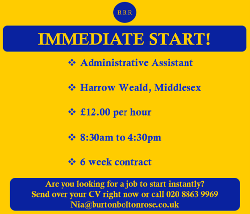 #administrativeassistant #administrative #assistant #admin #adminassist #harrowweald #london #temp #employment #jobsearch #jobhunt #jobopening #hiring #hiringnow #resume #jobs #careers #humanresources #harrow #londonjobs #middlesexjobs #middlesex #life #amazing #cool