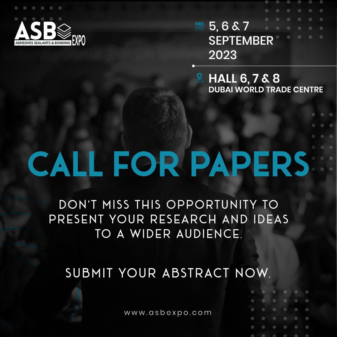 ASB_Expo's tweet photo. Attention all researchers, scientists, engineers, and industry professionals! The Adhesives, Sealants, &amp; Bonding Expo (#ASBExpo) is now accepting papers to be presented at the conference. 

Submit your Abstract:https://t.co/qxvhn9CwzS

#callforpapers #conference2023 #conference https://t.co/2sj9udCDrc