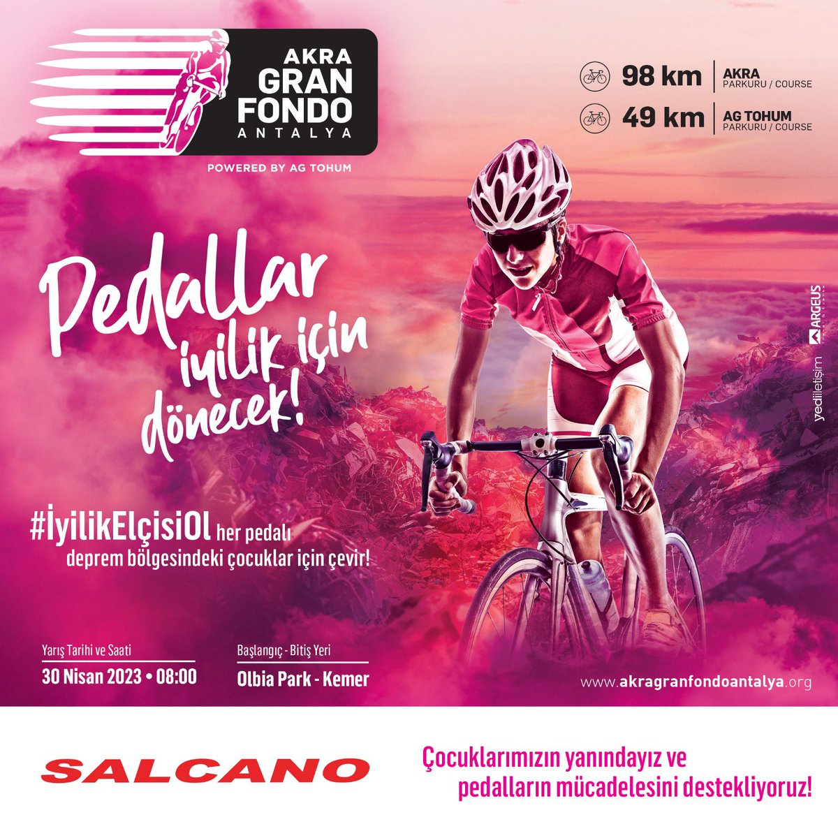 PEDALLAR İYİLİK İÇİN DÖNECEK 

#salcano #salcanobisiklet #akra #akragranfondoantalya