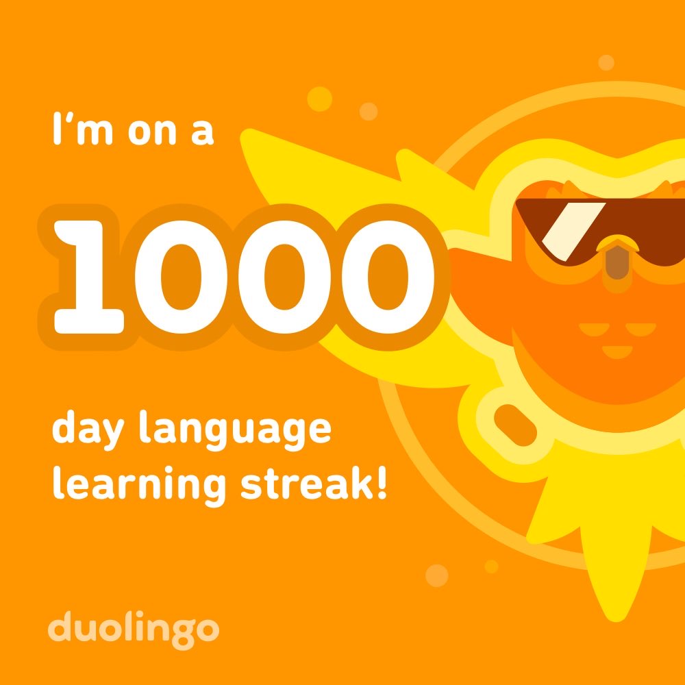 jeffabq's tweet photo. Another big milestone!  Definitely a fun and convenient way to learn a language if you can’t live overseas https://t.co/FGJ1bLztCh