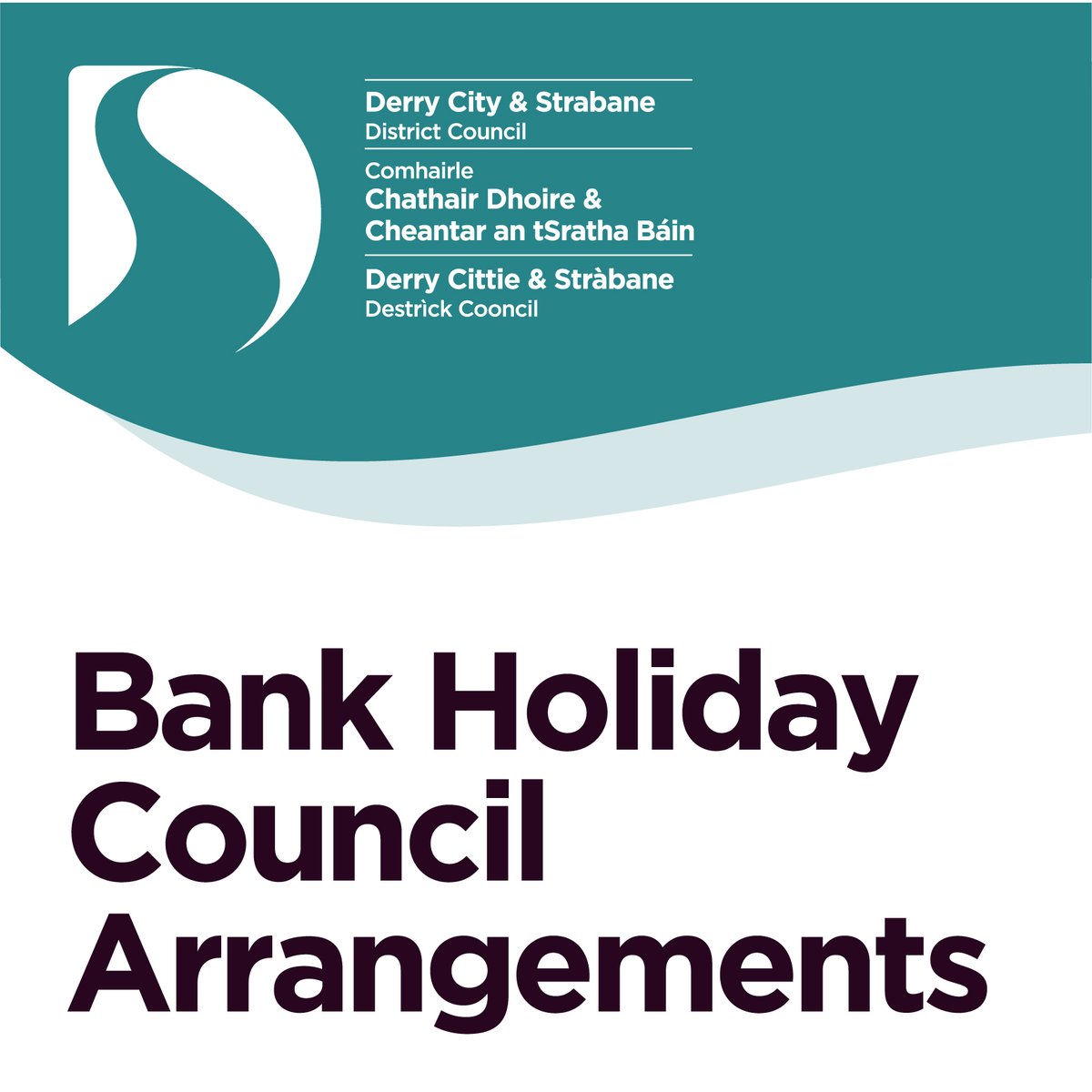 Derry Strabane Cncl on Twitter "🐰 Easter Bank Holidays Arrangements 🐰