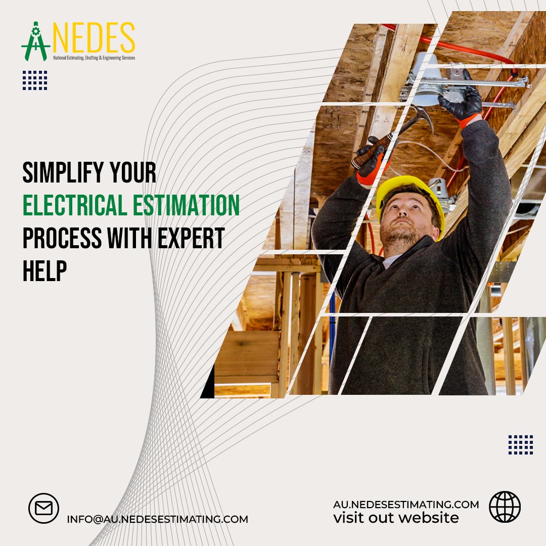 AuNedes's tweet image. Electrical estimation is a crucial part of any electrical contracting project. 
Let’s join hands with Nedes Estimating for accurate estimation services!
(02) 8006 9393
info@au.nedesestimating.com
au.nedesestimating.com
.
.
.
#accurateestimating #electricalestmate #Nedesestimate