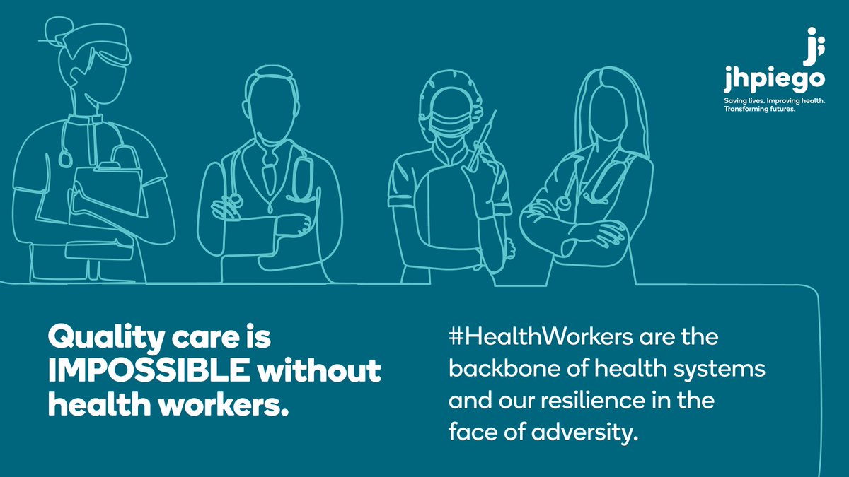 JhpiegoIndia's tweet photo. Quality care is IMPOSSIBLE without health workers. Retweet if you agree!
#HealthWorkers are the backbone of health systems and our resilience in the face of adversity. #ProtectInvestTogether for a healthier 🌏 this #WHWWeek . https://t.co/YKB71V2zH1