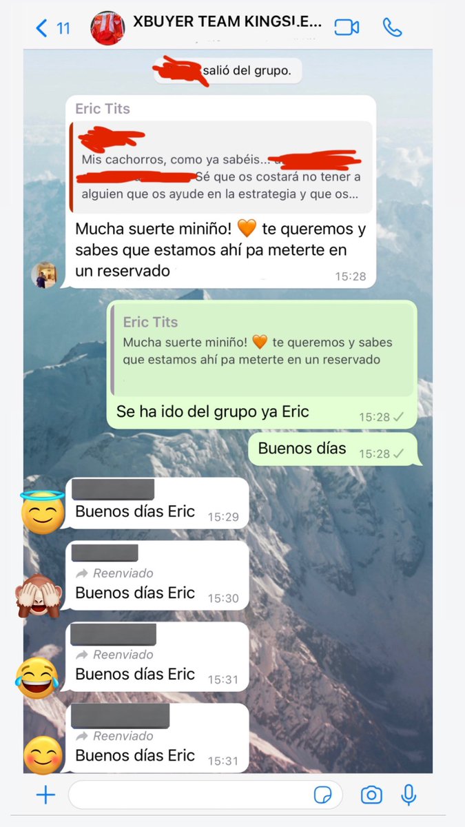 1996Javi's tweet photo. Lo de Eric despidiéndose de un jugador cuando ya se ha ido del grupo que es? https://t.co/pT7xyJlzDA
