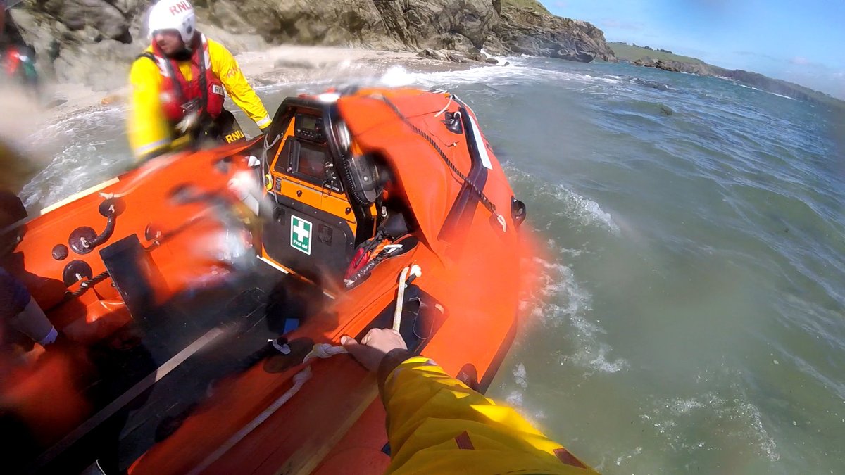 Fowey_RNLI's tweet photo. On April 3 our volunteer crew launched their D class lifeboat to rescue 3 people and a dog cut off by the tide. Always carry a means of calling for help and if you see someone in danger, call 999 &amp; ask for #coastguard. Full details https://t.co/lRw0i8SeI0
#fowey @RNLI  #lifeboats https://t.co/csROuheTZf