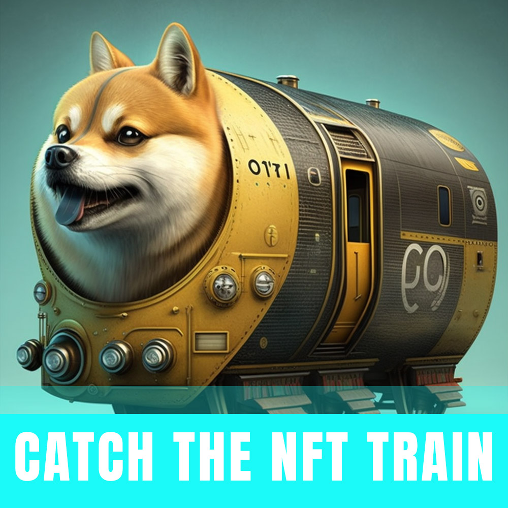 CatchNftTRAIN's tweet photo. Riding the #DogeTrain 🚆! Inspired by @elonmusk's recent tweet. Hop on board and join the #DogeCoin movement! #CryptoLovers #DogeCoinCommunity #ToTheMoon #ElonMusk #NFT https://t.co/NVUwcuK5Xe