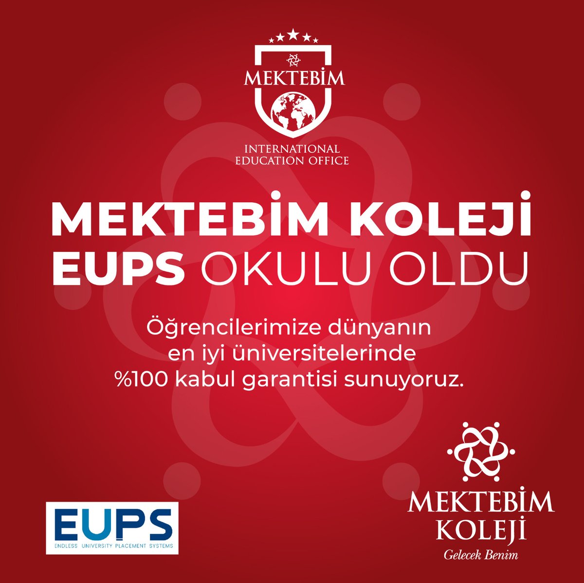 izmirmektebim's tweet photo. Mektebim Koleji olarak EUPS Okulu olduk.
EUPS, öğrencilerimize Dünya'nın en saygın üniversitelerinden kabul olanağı sağlamaktadır.
#MektebimKoleji #MektebimGelecekBenim #EUPS #EUPSOKULU #Üniversite #Eğitim #YurtdışıEğitim https://t.co/NHuHiDrgHf