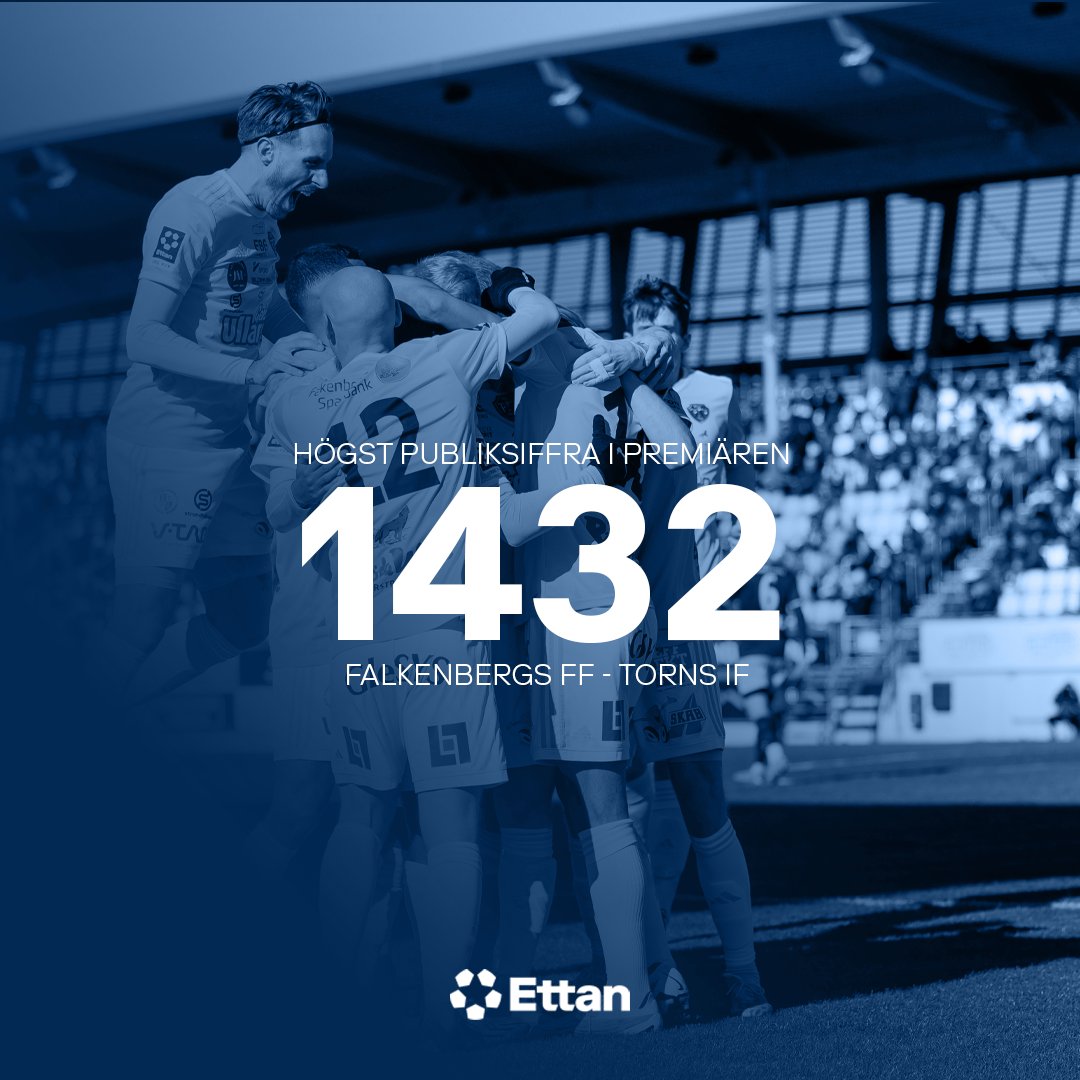 Ettanfotboll's tweet image. Seriepremiärens högsta publiksiffra hittar vi på västkusten. 
𝟭𝟰𝟯𝟮 fotbollstörstande åskådare såg premiären mellan @FFF_Live och @TornsIF1965.

#ettanfotboll